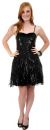 Main image of Sequined Glittery Silk Prom Little Black Dress